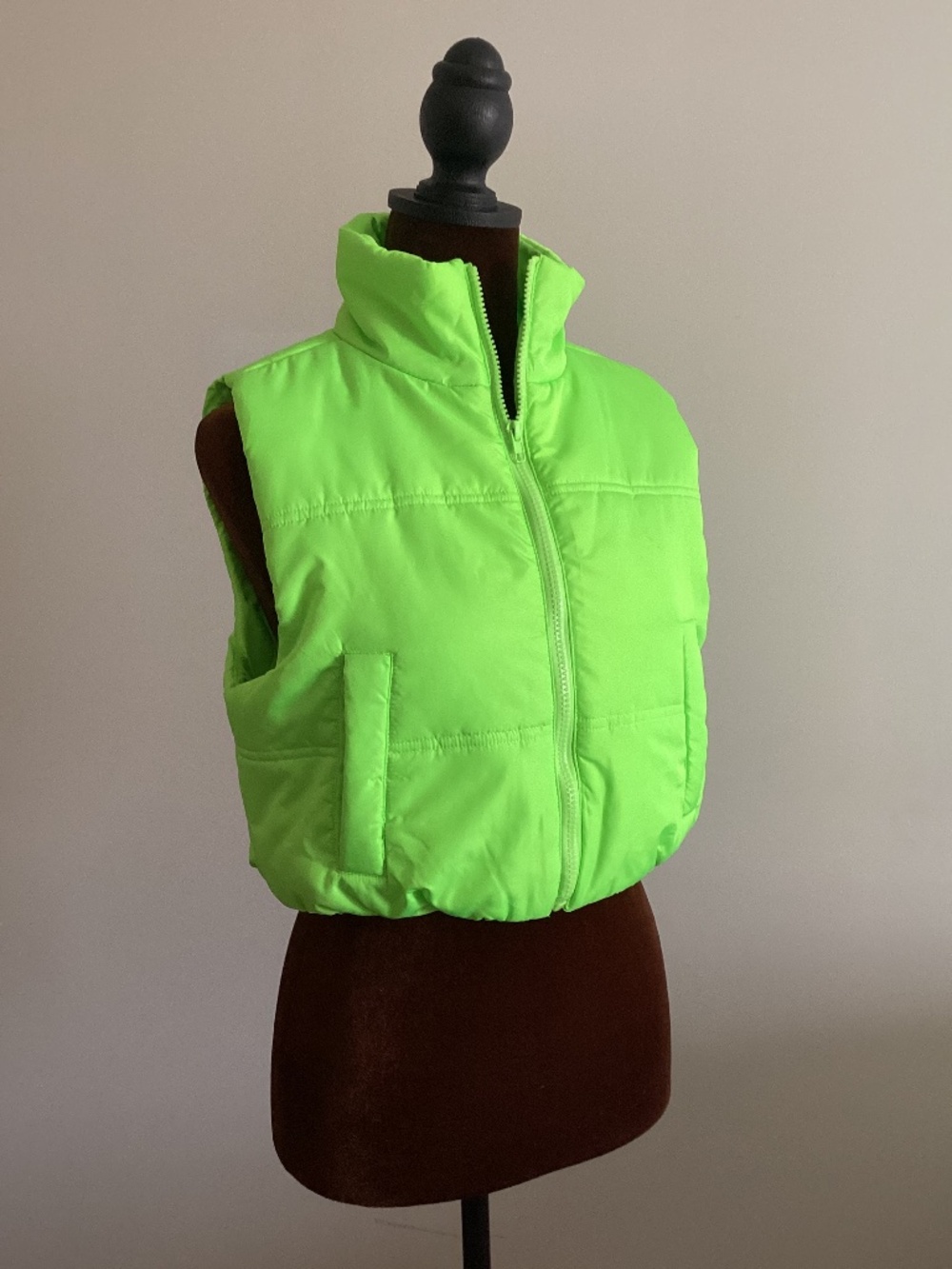 Forever 21 cropped neon green vest